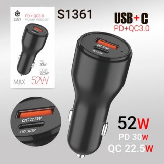 Автомобильное ЗУ deespi ES31 PD30W+QC3.0 55W (Black)
