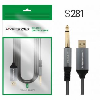 Кабель Аудио Premium H256 6.35mm to USB (гитарный кабель) 1800mm