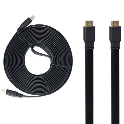 Кабель HDMI(штекер) - HDMI (штекер) резиновый плоский 10м