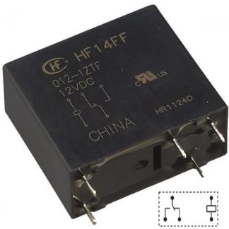 Реле HF14FF/012-1ZTF 12VDC 1FormC электромагнитное