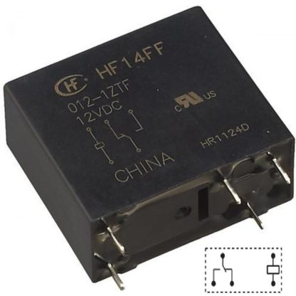 Реле HF14FF/012-1ZTF 12VDC 1FormC электромагнитное