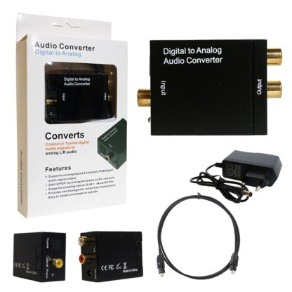 Конвертер звуковой Toslink 285C на 2RCA