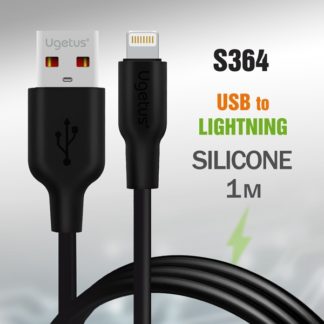 Кабель USB - Lightning силиконовый 1000mm (Black) RC12 Real