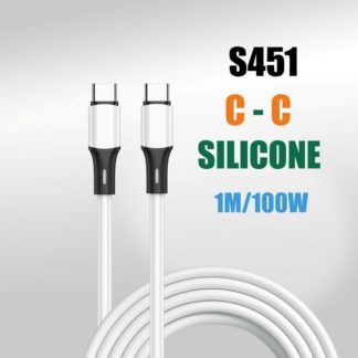 Кабель USB DS79 C-C 100W 1000mm силиконовый БЕЗ УПАКОВКИ (White)
