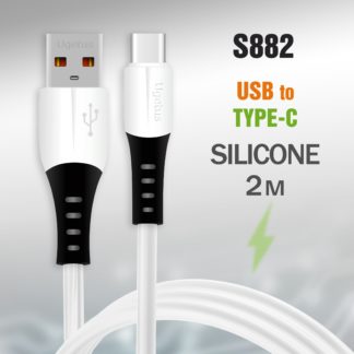Кабель USB R82 Type-C силиконовый 2000mm (White)
