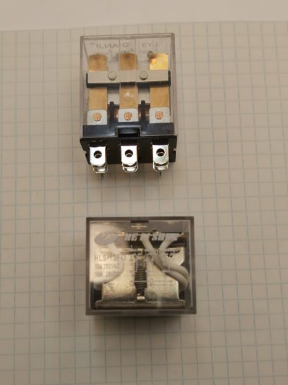 Реле LY3 24VDC (=HLS-13-F3)Тип 34 24VDC 3C(TPDT) 10A Qianji 27.5*31*35.5mm
