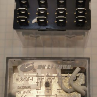 Реле HLS-13F-4 DC12V Тип 34 12VDC 4C(4PDT) 10A He Li Shun 27.5*41*35mm