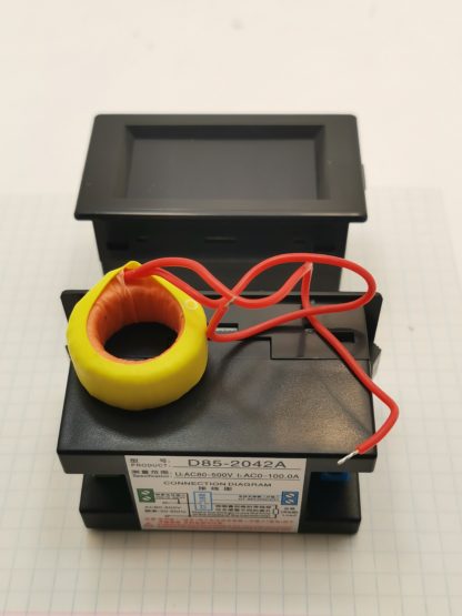 Вольтметр-амперметр цифровой 80-500VAC 0-100A D85-2042A черный корпус
