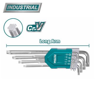 Набор шестигранников TORX 9 шт (T10-T50) Total